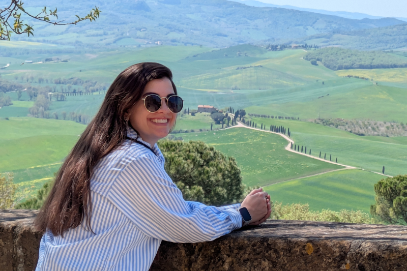 Toscana na itália na primavera, imagem de um campo do alto